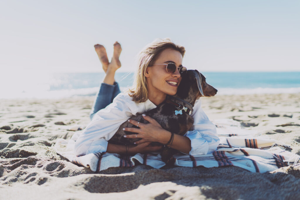 This image has an empty alt attribute; its file name is dog-on-the-beach-1024x683.jpeg